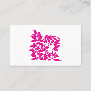 Bold Pink Botanical Luxury Business Card