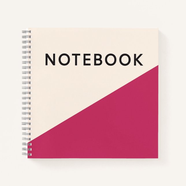 Bold Pink Diagonal Notebook (Front)