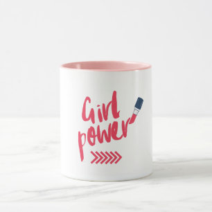 Bold Pink Girl Power Mug