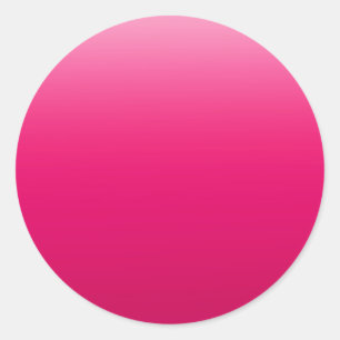 Bold Pink Gradient Design  Classic Round Sticker