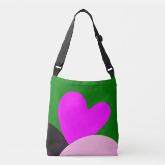Bold Pink Heart Graphic Tote Bag