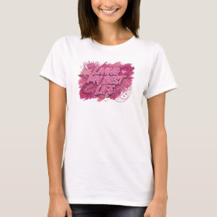 Bold Pink LIVING MY BEST LIFE Quote Shirt