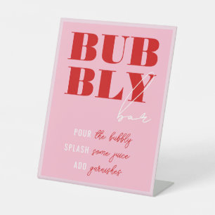 Bold Pink & Red Bachelorette Weekend Pedestal Sign