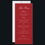 Bold Pink Red Script Wedding Long Menu Card<br><div class="desc">Bold pink red wedding long menu,  perfect for a modern summer or Valentine’s celebration,  minimalist bold aesthetic for non-traditional brides who love statement colour. This elegant tall format adds a refined Mediterranean summer vibe while keeping your tablescape romantic,  clean,  and effortlessly editorial.</div>