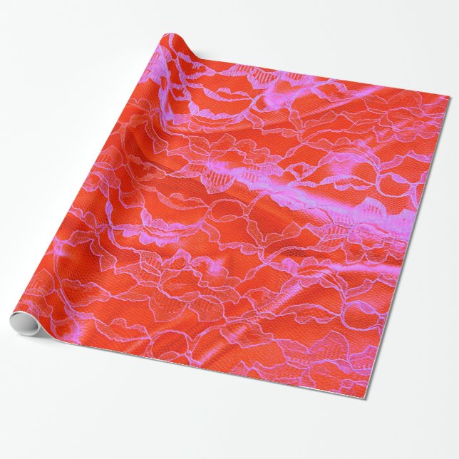 Bold Pink Silk Wrapping Paper (Unrolled)