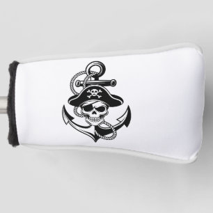Bold Pirate Skull and Anchor – Nautical Design Golf Head Cover