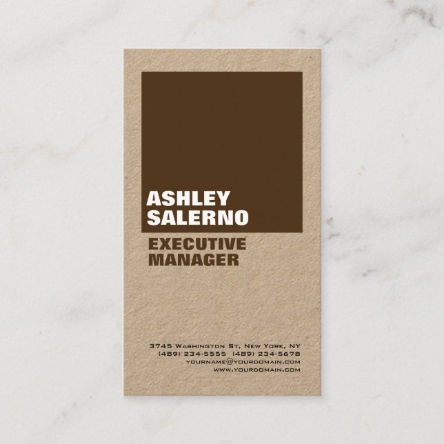 Bold Plain Professional Minimalist Custom Modern Business Card (Front)