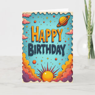 Bold Planet Birthday Card