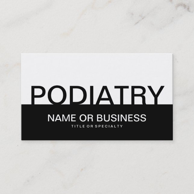 bold PODIATRY Business Card (Front)