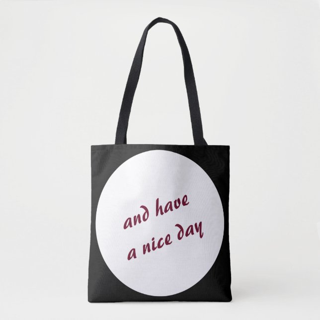Bold Polka Dot any Colour any Text Tote Bag (Front)