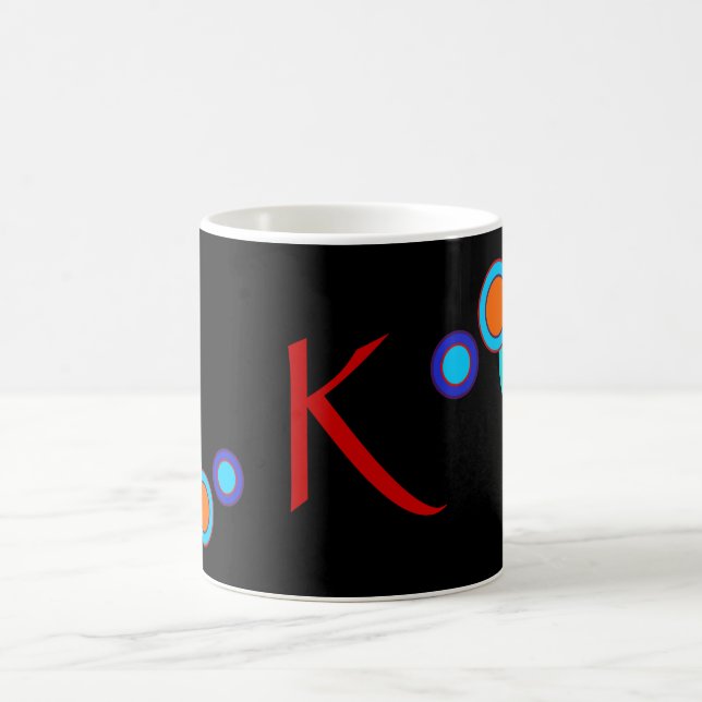 Bold Polka Dot Monogram Mug (Center)