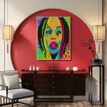 Bold Pop Art African American Woman With Locs Poster<br><div class="desc">This striking AI generated graphic design showcases a gorgeous African American woman with locs. Done in a pop art style, set against vibrant colours, this gorgeous woman is exquisitely portrayed with an alluring gaze. With its unique and eye-catching look, this graphic design is sure to stand out and make a...</div>