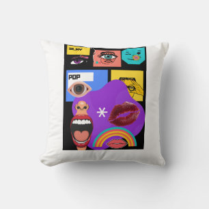 Bold Pop Art Explosion T-Shirt Retro Comic Style Cushion