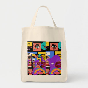 Bold Pop Art   Retro Comic Style mug Tote Bag