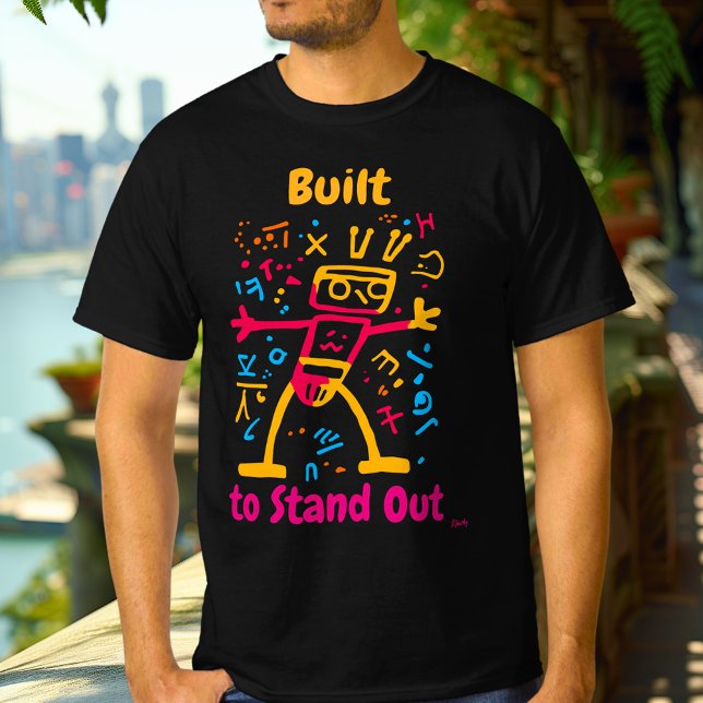 Bold Pop Art Robot Graphic T-Shirt (Creator Uploaded)