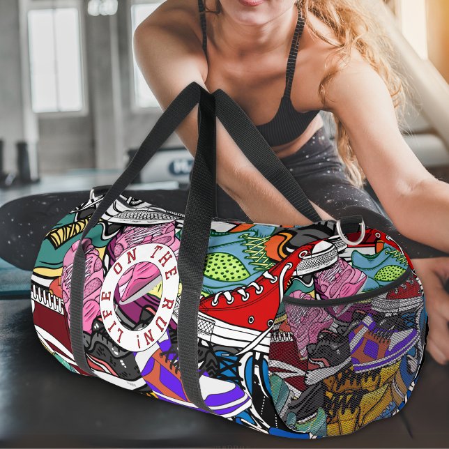 Bold Pop Art Runner Jogger Duffle Bag (Creator Uploaded)