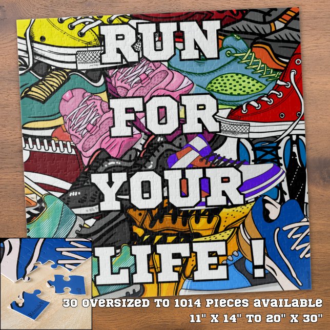 Bold Pop Art Runner Jogger Jigsaw Puzzle (Creator Uploaded)