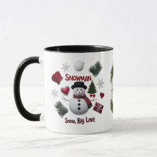 Bold Pop Art Snowman Collage Combo Coffee Mug