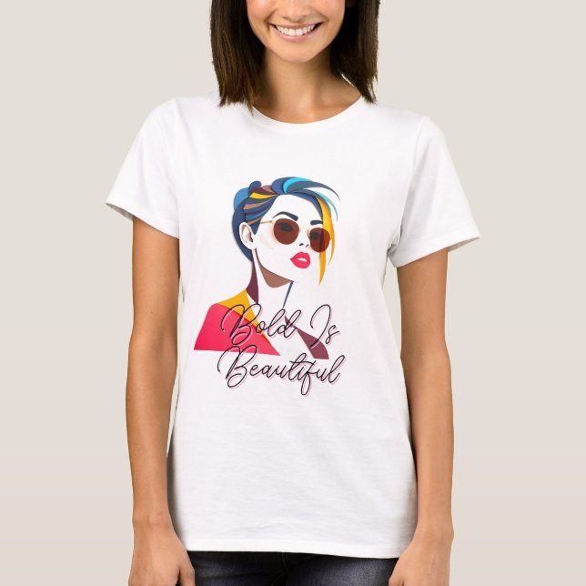 Bold Pop Art Woman T-Shirt (Front)