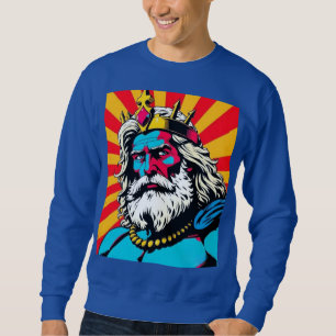 Bold Pop Art Zeus – Colorful Greek God Illustratio Sweatshirt