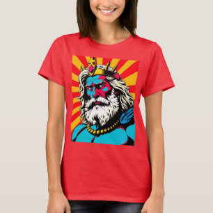Bold Pop Art Zeus – Colorful Greek God Illustratio T-Shirt