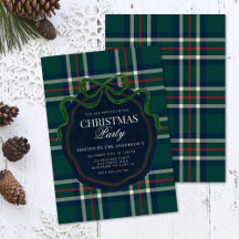 Bold Preppy Plaid Christmas Heritage Party