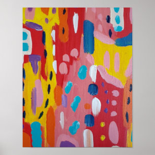 Bold Primary Colours Abstract  Poster