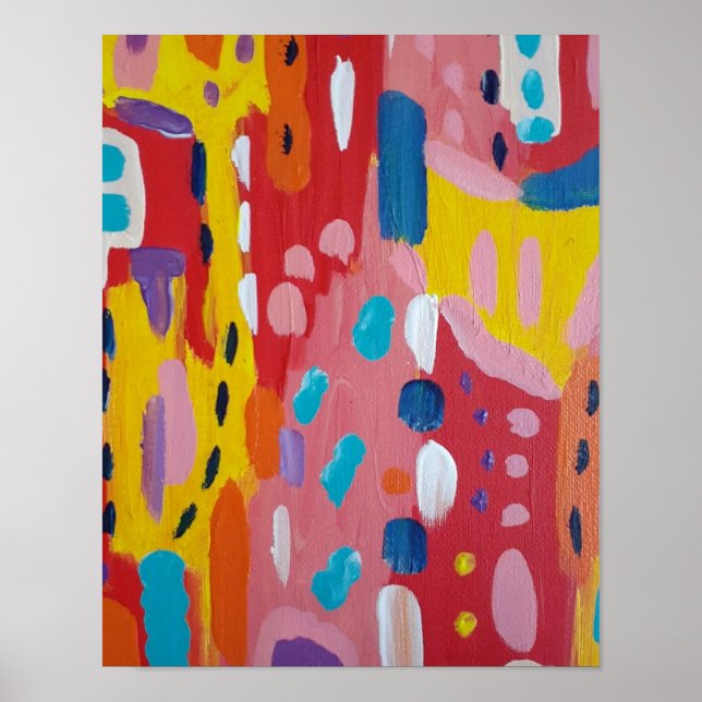 Bold Primary Colours Abstract  Poster (Front)