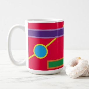 Bold Primary Geometric Pattern Coffee Mug
