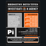 Bold Private Eye, Private Detective Investigator Flyer<br><div class="desc">Bold Private Eye,  Private Detective Investigator Flyer by The Business Card Store.</div>