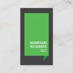 Bold Professional Green 3D Box II Business Card