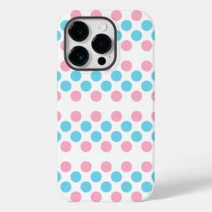 Bold Proud Transgender Pride Flag Colours Polkadot Case-Mate iPhone 14 Pro Case