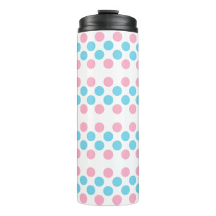 Bold Proud Transgender Pride Flag Colours Polkadot Thermal Tumbler