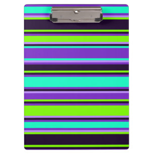 Bold Purple, Aqua, & Chartreuse Clipboard