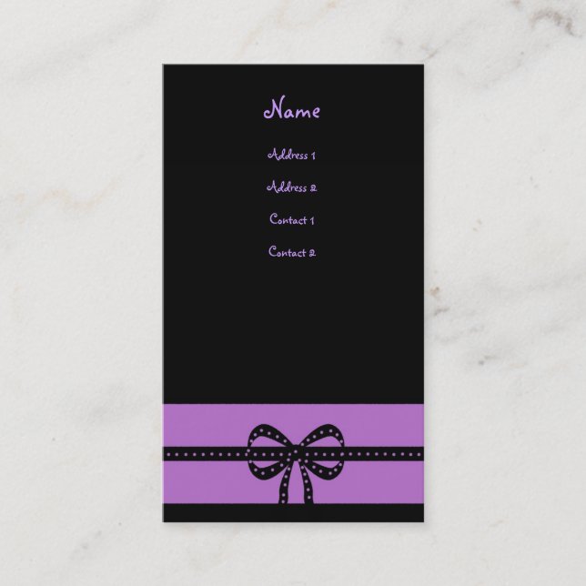 bold purple business card (Front)