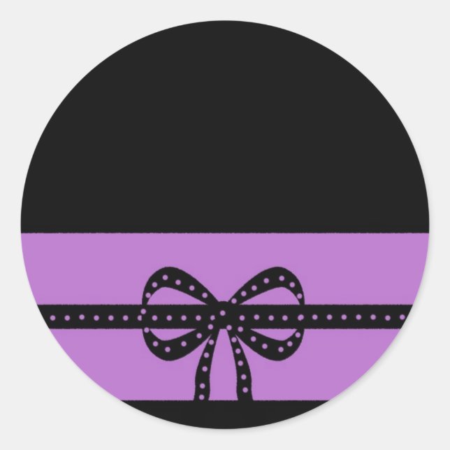 bold purple classic round sticker (Front)