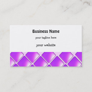Bold Purple Diamond Pattern Business Card