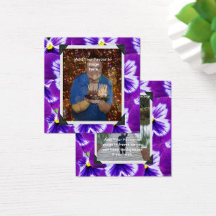 Bold Purple Fairy Pansies, Photo Frame 