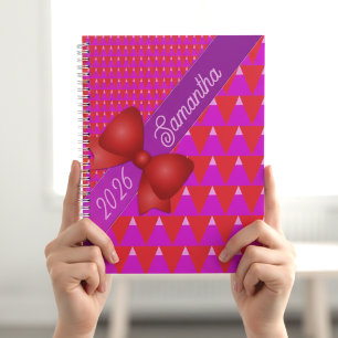 Bold Purple Orange Modern Geometric Planner