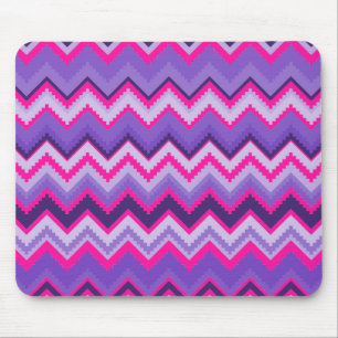 Bold Purple Pink Tribal Chevron Purple Girly Gifts Mouse Mat