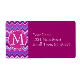 Bold Purple Pink Tribal Chevron Zig Zags