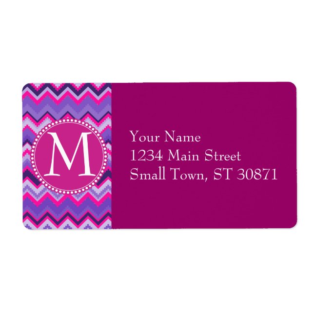 Bold Purple Pink Tribal Chevron Zig Zags (Front)