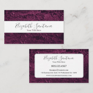 Bold Purple Rock Texture Business Card
