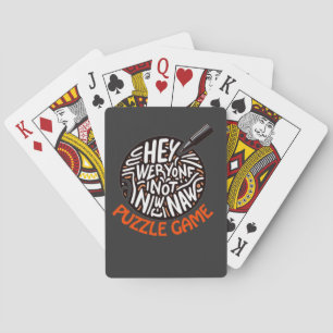Bold Puzzle Quote Typography Art Playing Cards