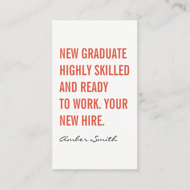 Bold Quote Business Card (Front)