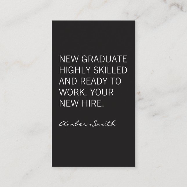 Bold Quote Business Card (Front)