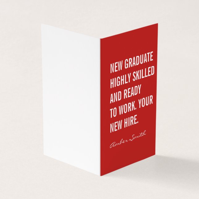 Bold Quote Business Card (Outside)