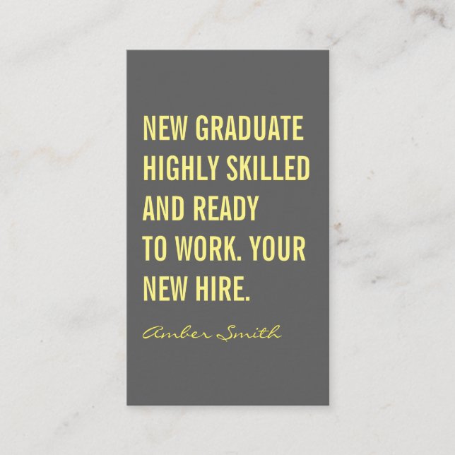 Bold Quote Business Card (Front)