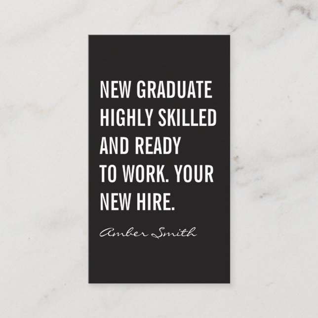 Bold Quote Business Card (Front)