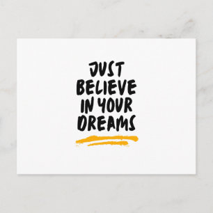 Bold Quote for Dreamers Minimalist Inspiration Big Holiday Postcard